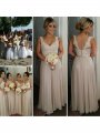 A-Line/Princess Sweetheart Sleeveless Floor-Length Chiffon Bridesmaid Dresses