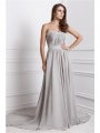 A-Line/Princess Sweetheart Sleeveless Long Beading Chiffon Dresses