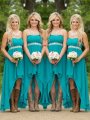 A-Line/Princess Sweetheart Sleeveless Asymmetrical Beading Chiffon Bridesmaid Dresses