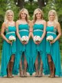 A-Line/Princess Sweetheart Sleeveless Asymmetrical Beading Chiffon Bridesmaid Dresses