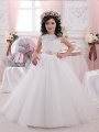 Ball Gown Scoop Sleeveless Sash/Ribbon/Belt Tulle Floor-Length Flower Girl Dresses