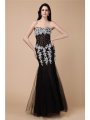 Trumpet/Mermaid Sweetheart Sleeveless Beading Applique Long Net Satin Dresses