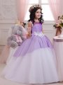 Ball Gown Jewel Sleeveless Applique Floor-Length Tulle Flower Girl Dresses