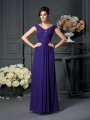 A-Line/Princess V-neck Beading Sleeveless Long Chiffon Mother of the Bride Dresses