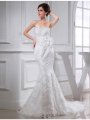 Trumpet/Mermaid Beading Sweetheart Sleeveless Satin Wedding Dresses