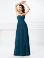 A-Line/Princess Sweetheart Pleats Ruffles Sleeveless Long Chiffon Bridesmaid Dresses