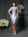 Sheath/Column Sweetheart Sleeveless Short Taffeta Mother of the Bride Dresses