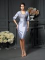 Sheath/Column Sweetheart Sleeveless Short Taffeta Mother of the Bride Dresses