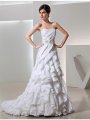 Beading A-Line/Princess Long Sweetheart Sleeveless Taffeta Wedding Dresses