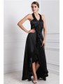 A-Line/Princess Bateau Ruffles Sleeveless High Low Silk like Satin Dresses