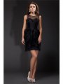 A-Line/Princess Scoop Ruffles Sleeveless Short Organza Cocktail Dresses