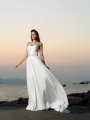 A-Line/Princess Sweetheart Beading Sleeveless Long Taffeta Beach Wedding Dresses