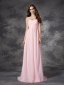 A-line/Princess Sweetheart Ruched Sleeveless Long Chiffon Dresses