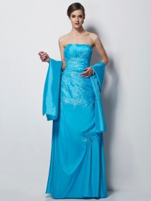 A-Line/Princess Sweetheart Sleeveless Applique Long Taffeta Mother of the Bride Dresses