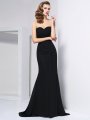 Trumpet/Mermaid Sweetheart Sleeveless Pleats Long Chiffon Dresses