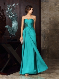 Sheath/Column Sweetheart Beading Sleeveless Applique Long Chiffon Mother of the Bride Dresses