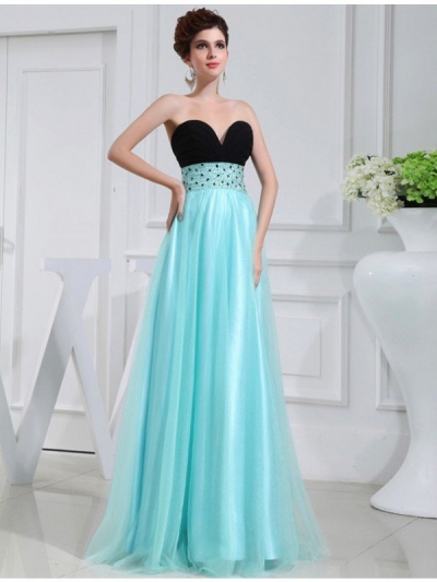 A-Line/Princess Beading Sweetheart Sleeveless Elastic Woven Satin Dresses [N13ZAYS5534]