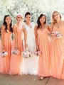 A-Line/Princess Sweetheart Sleeveless Floor-Length Ruched Chiffon Bridesmaid Dresses