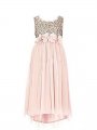 A-line/Princess Scoop Sleeveless Sequin Chiffon Floor-Length Flower Girl Dresses