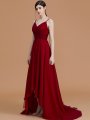 A-Line/Princess Spaghetti Straps Sleeveless Asymmetrical Ruffles Chiffon Bridesmaid Dresses