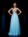 Ball Gown Sweetheart Sleeveless Beading Long Tulle Dresses