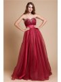 A-Line/Princess Sweetheart Sleeveless Long Organza Dresses