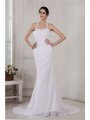 Trumpet/Mermaid Halter Sleeveless Beading Applique Long Chiffon Wedding Dresses