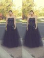 Ball Gown Sweetheart Sleeveless Beading Floor-Length Tulle Plus Size Dresses