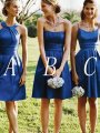 A-Line/Princess Sleeveless Satin Short/Mini Bridesmaid Dresses