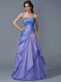 Ball Gown Strapless Sleeveless Beading Long Taffeta Quinceanera Dresses