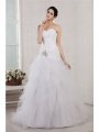 A-Line/Princess Sweetheart Sleeveless Applique Long Taffeta Net Wedding Dresses